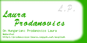 laura prodanovics business card